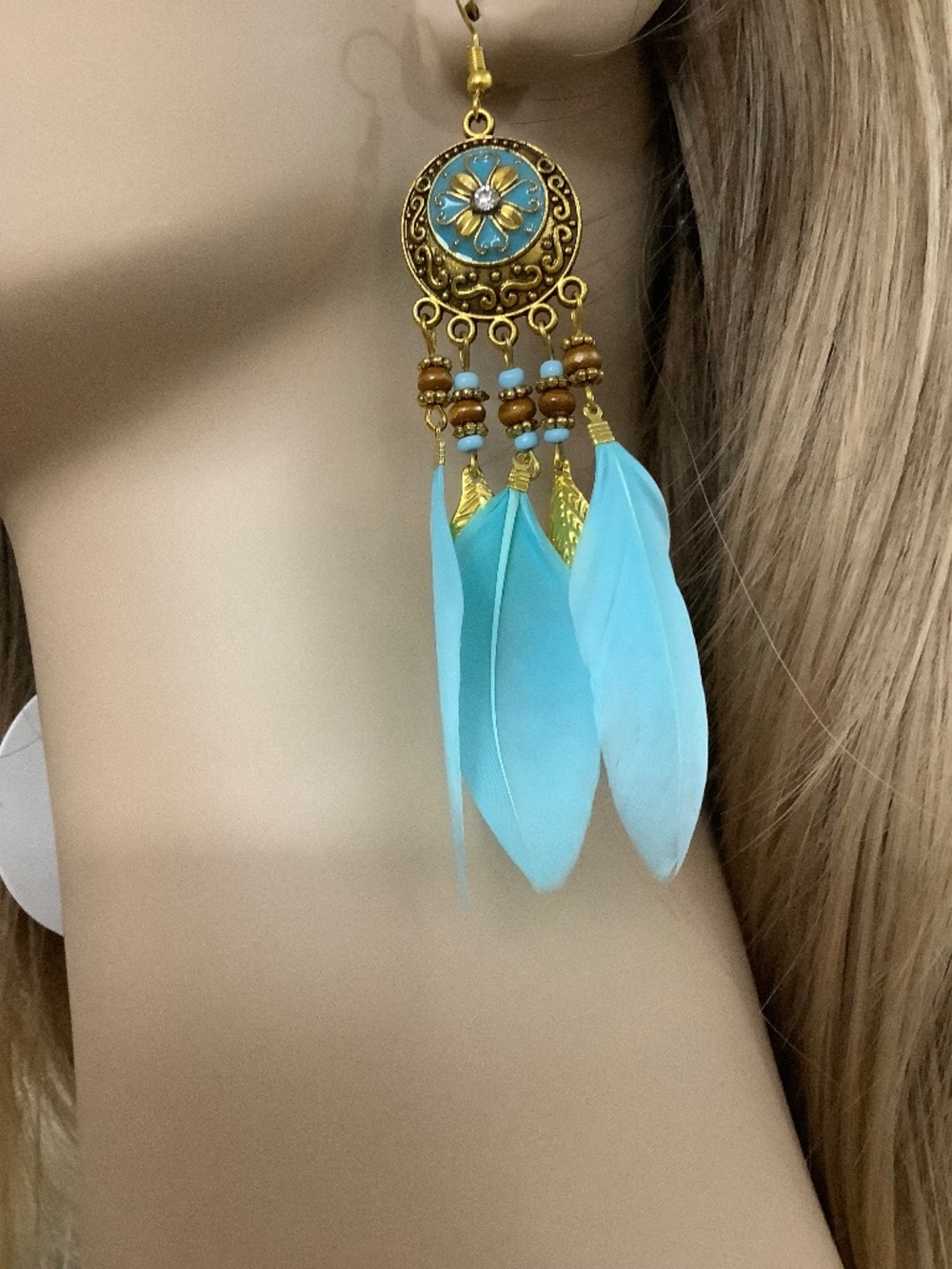 New feather earrings